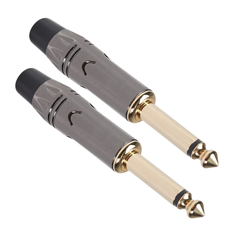 TC146 Gold-Plated 6.35 Mono Fever Guitar Cable Welding Plug Zinc Alloy Shell Adapter Good Contact Performance | Спорт и развлечения