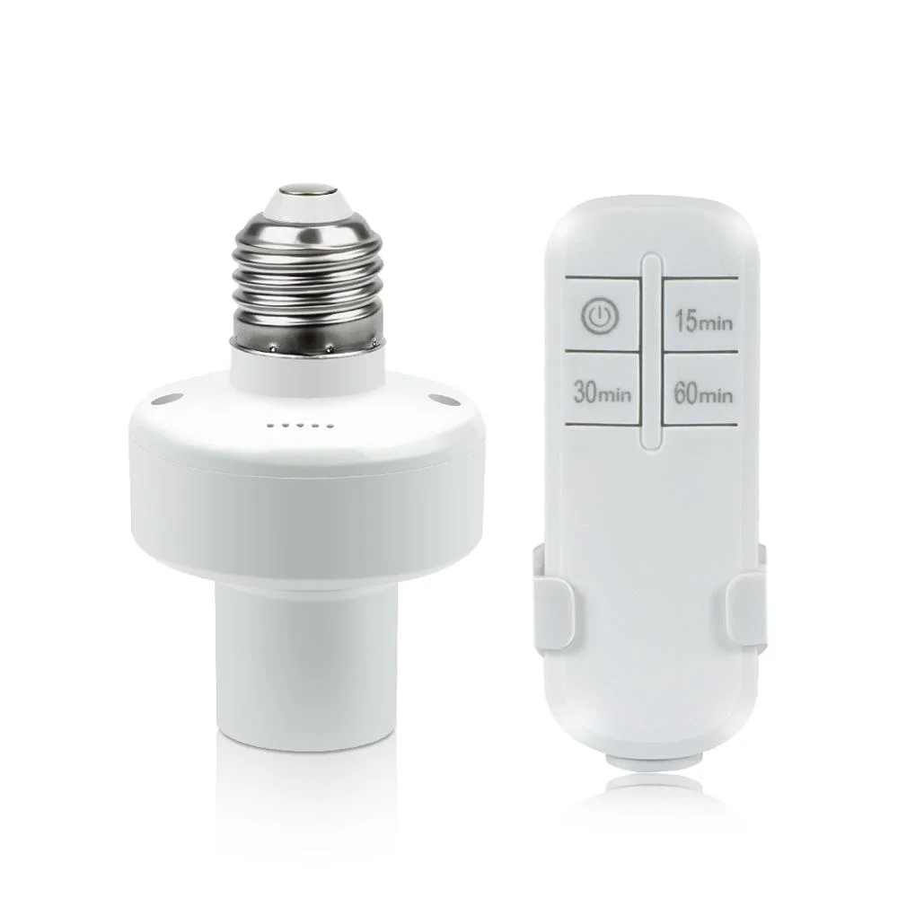

Wireless Remote Control E27 lamp Holder With 15min 30min 60min Remote Timer Switch Socket For LED lamp Bulb 110V/220V