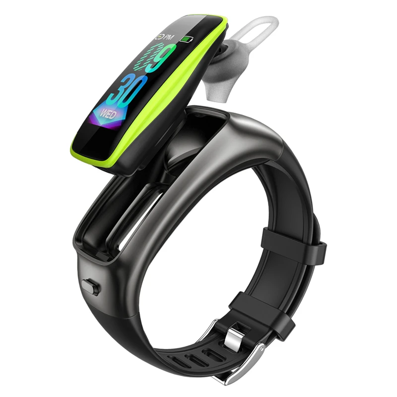 

V09 Smart Band+Wireless Bluetooth Earphone HiFi Stereo AI Voice Headset Earuds Heart Rate Blood Pressure Smart Bracelet