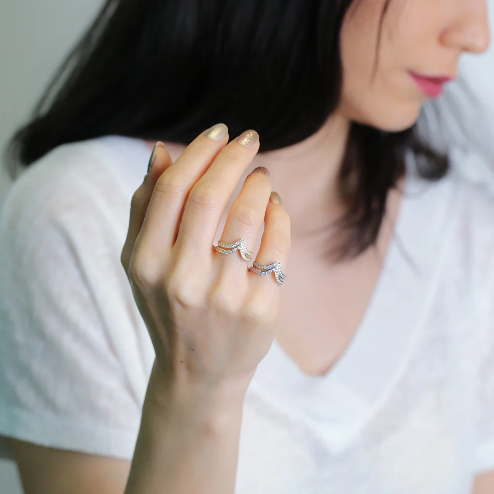 

Pure 925 Sterling Silver Adjustable Ring V Design Adjustable Silver Ring Handmade Turkey in Fast Shipping