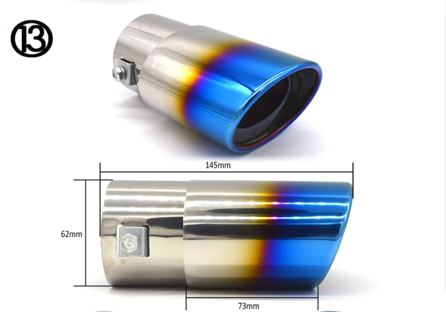 Color stainless car steel muffler pipe lining improved rear tail throat accessories for Mercury | Автомобили и мотоциклы