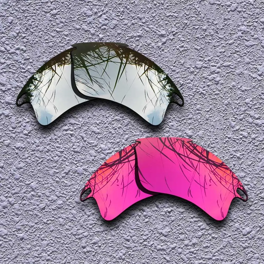 Silver-Purple Red 2 Pairs Polarized Replacement Lenses for Oakley Fast Jacket XL Sunglasses- Multiple Choices - Цвет линз: Silver-Purple Red