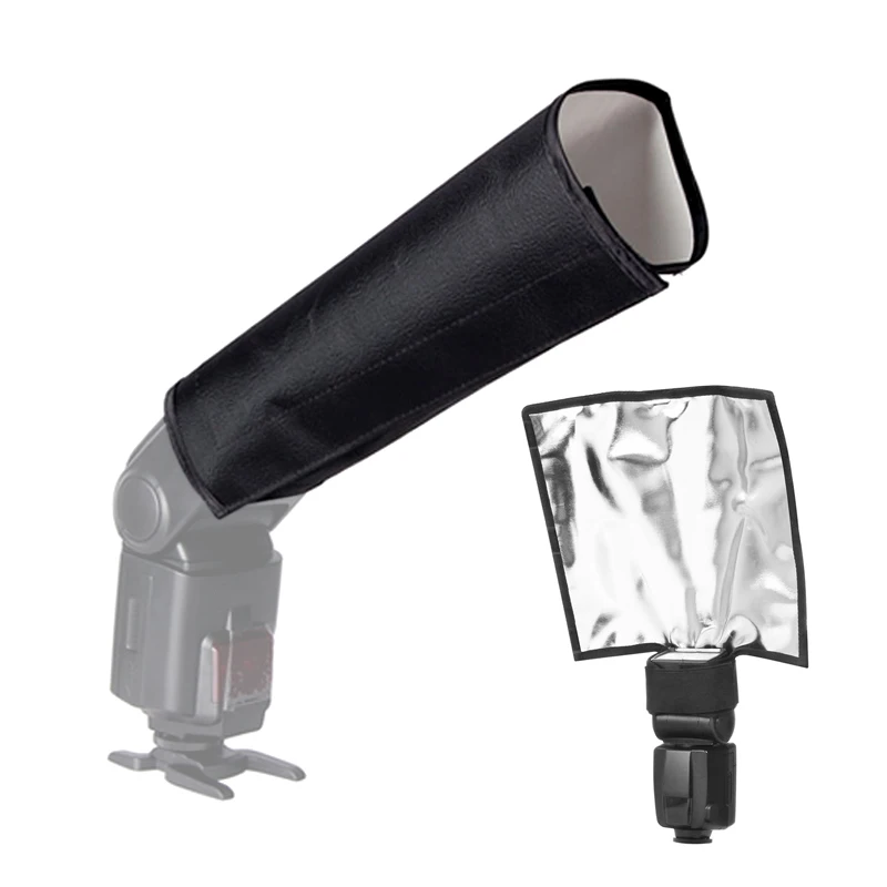 Рассеиватель Вспышки камеры отражатель вспышка сгибаемый Серебряный Отражатель