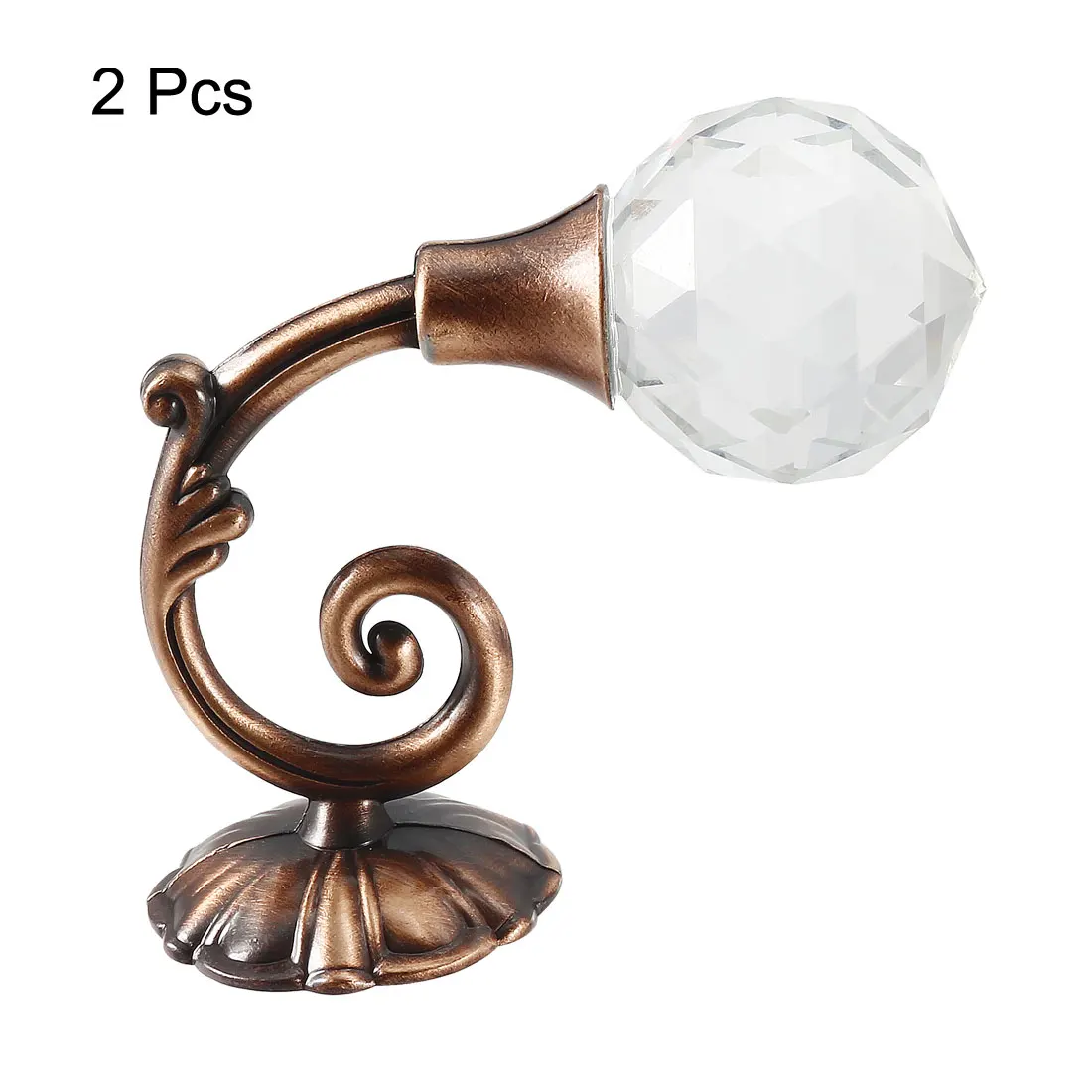 2 шт. декоративные занавески с хрустальным шариком 65x34x72 мм |