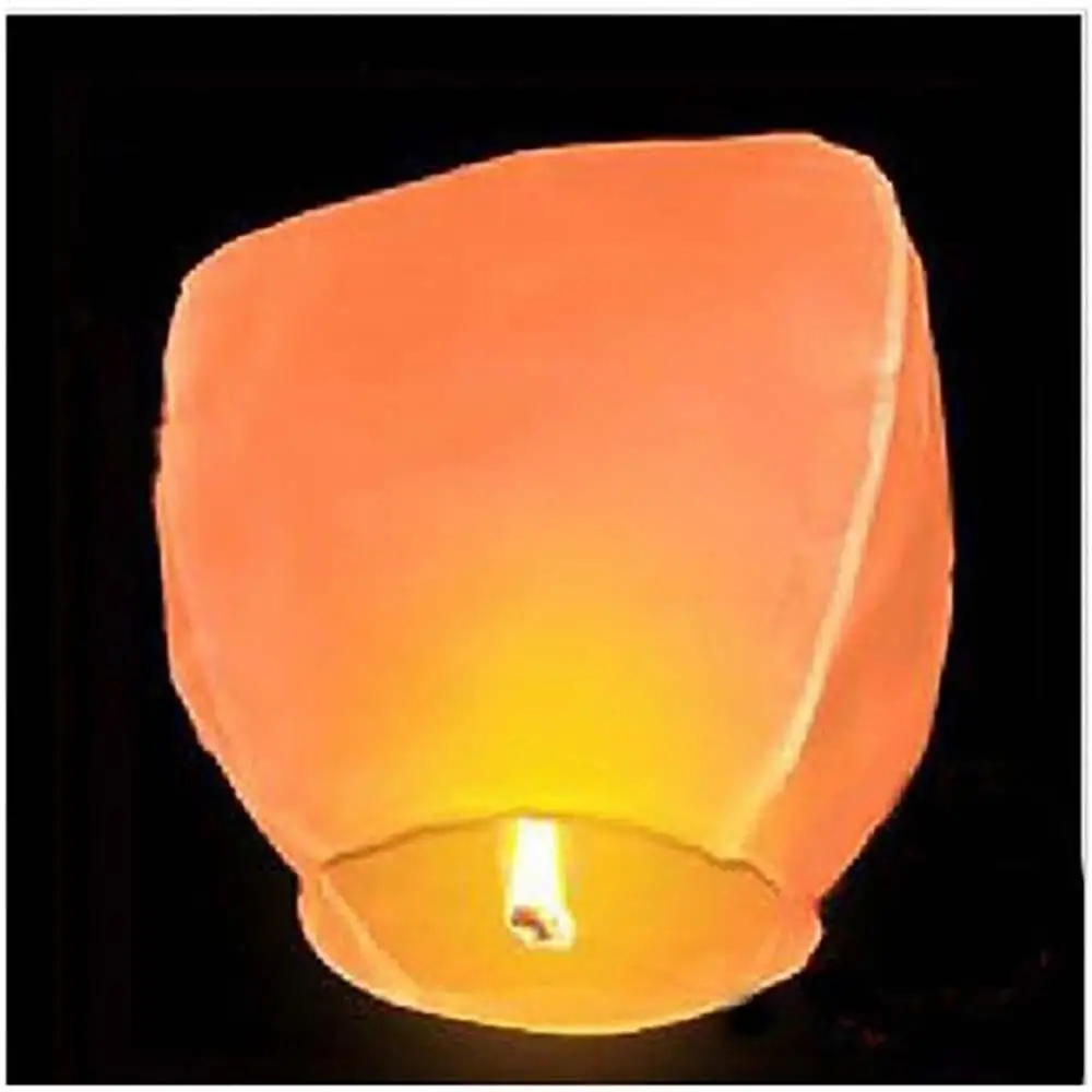 

10pcs Chinese White Paper Wishing Lanterns Fly Candle Lamps Christmas Party Wedding Decoration