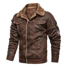 Зимняя осенняя куртка размера плюс 4XL, Мужская ветровка, толстые теплые замшевые меховые куртки из замши, Мужская винтажная мотоциклетная верхняя одежда