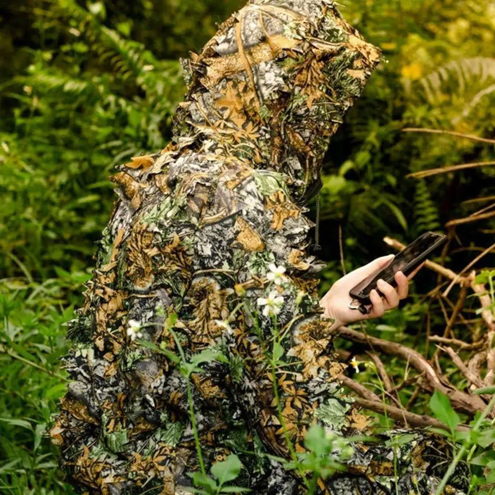 3d костюм в виде листьев Bionic Ghillie наружная камуфляжная одежда кленового листа