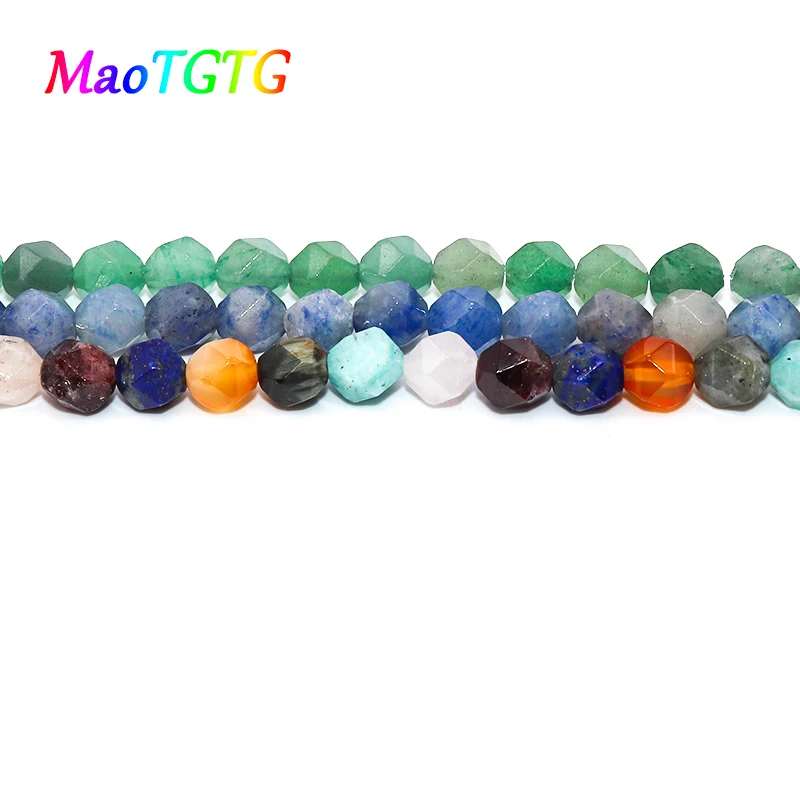 Natural Stone Faced Beads For Jewelry Making DIY Bracelet Necklace 8MM Wholesale Bijoux | Украшения и аксессуары