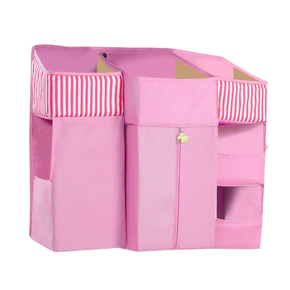 Холщовая прикроватная подвесная карманная сумка для хранения в спальню журналов