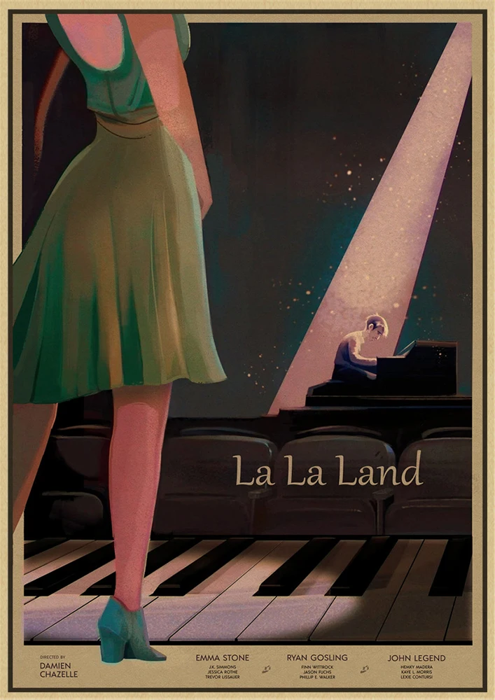 LA LAND ретро постер из крафтовой бумаги Ретро художественные изделия для стен