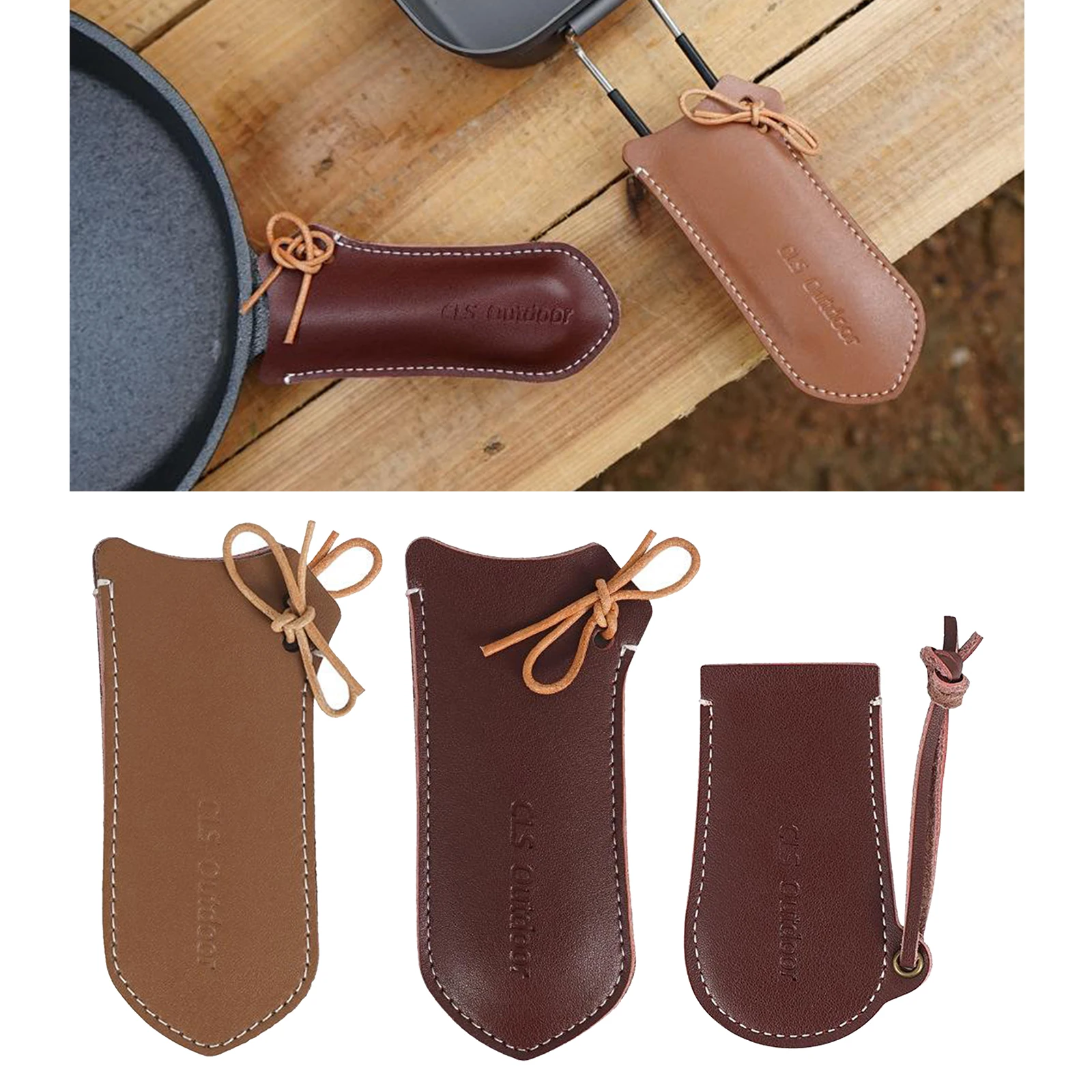 

PU Leather Hot Handle, Panhandle Potholder for Cast Iron Skillet Grips