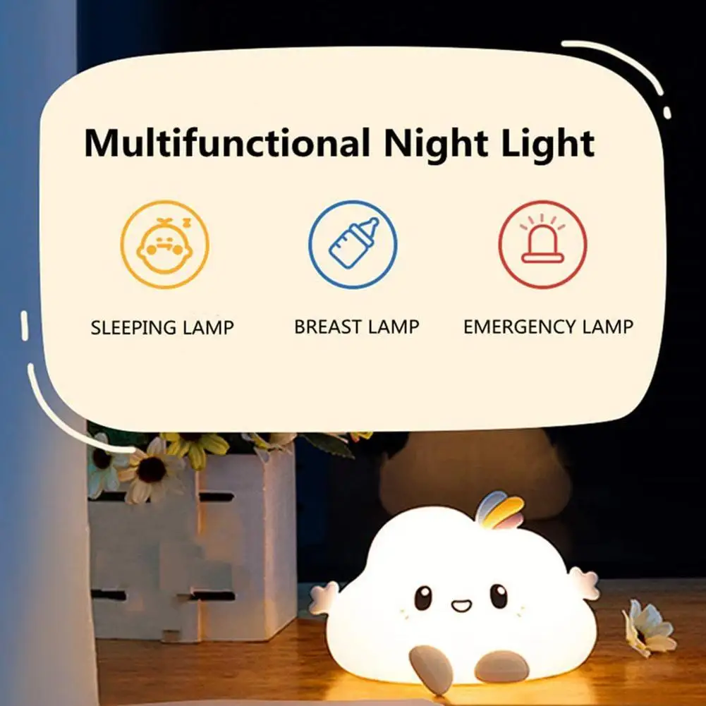 

Cloud Night Light LED Light With Sensor Soft Nursery Lamp Bedside Light For Kids Children Birthday Gift Room Decoration