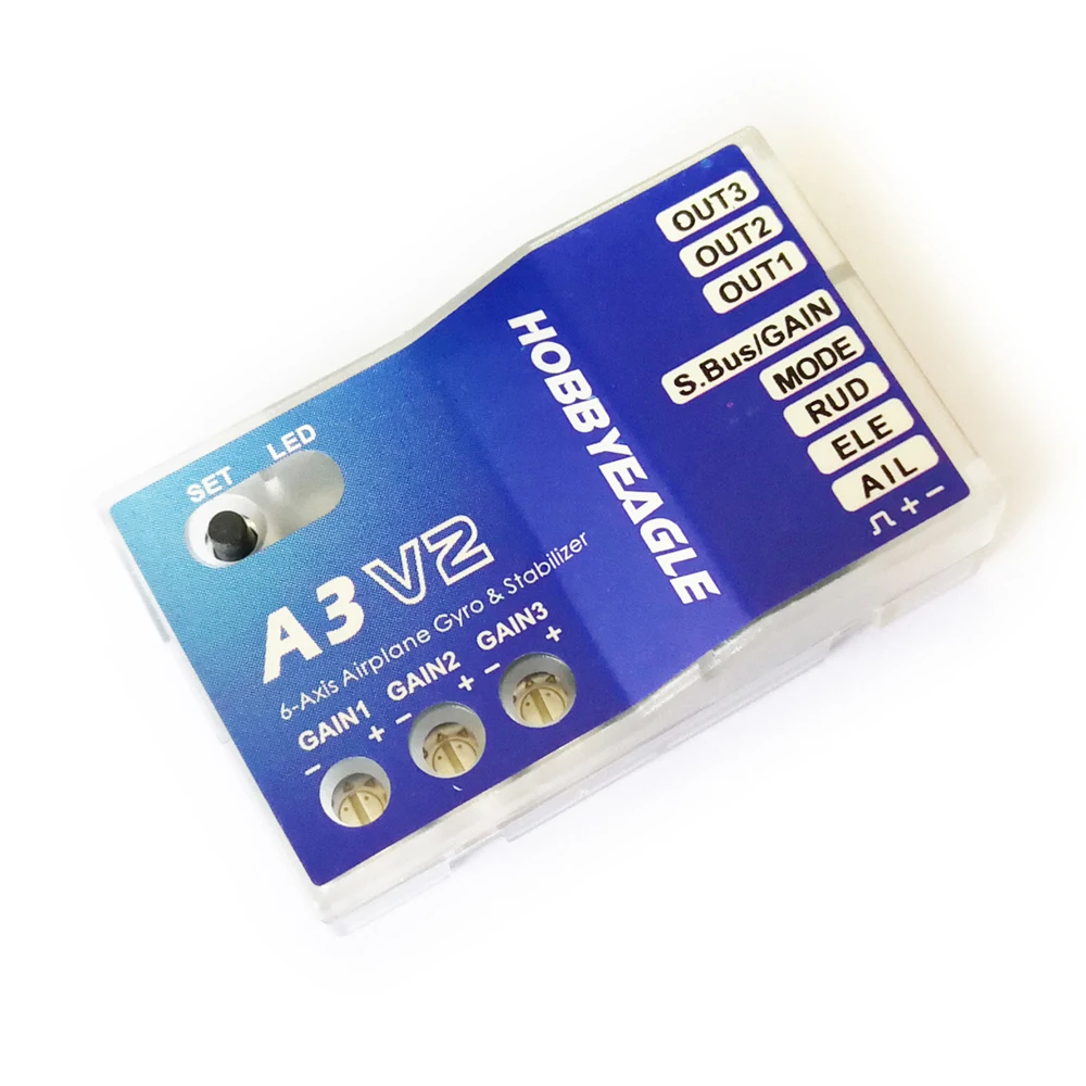 HOBBYEAGLE A3 V2 / A3-L V2 Контроллер полета для самолетов-стабилизаторов 3-го осевого гироскопа / 6-осевой гироскоп для RC самолета фиксированного крыла модельной части.
