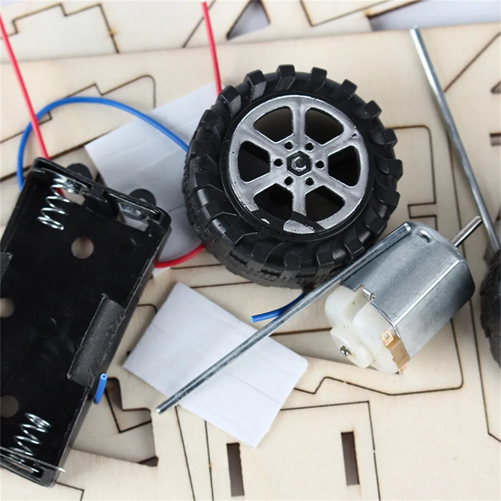 DIY Wireless Remote Control Racing Car Assembly Model Kit Physical Science Experiments Technology Educational Toys For Children | Игрушки и