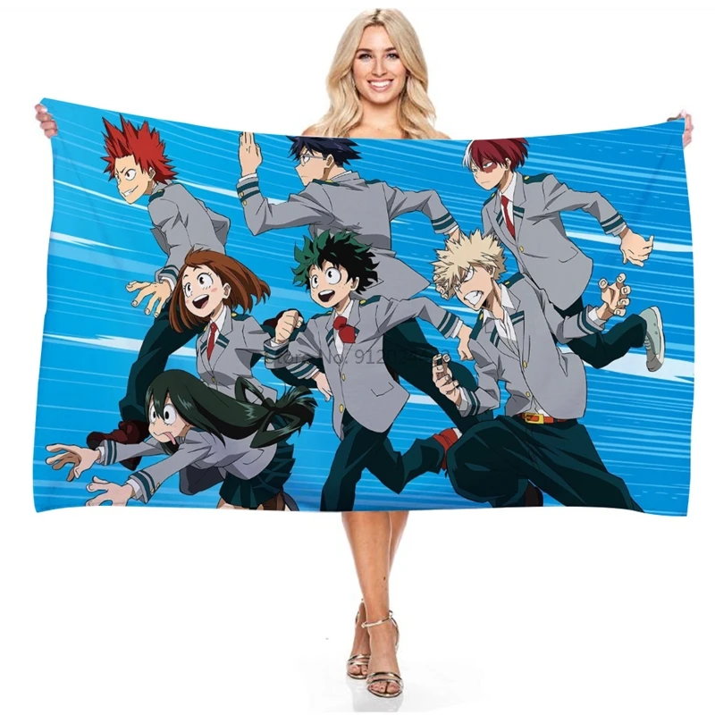 Популярное пляжное 3d-полотенце из аниме Моя геройская Академия банные полотенца