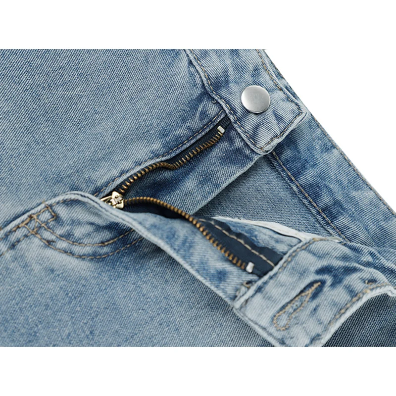 Женская джинсовая юбка с карманами Повседневная ковбойская средней длины