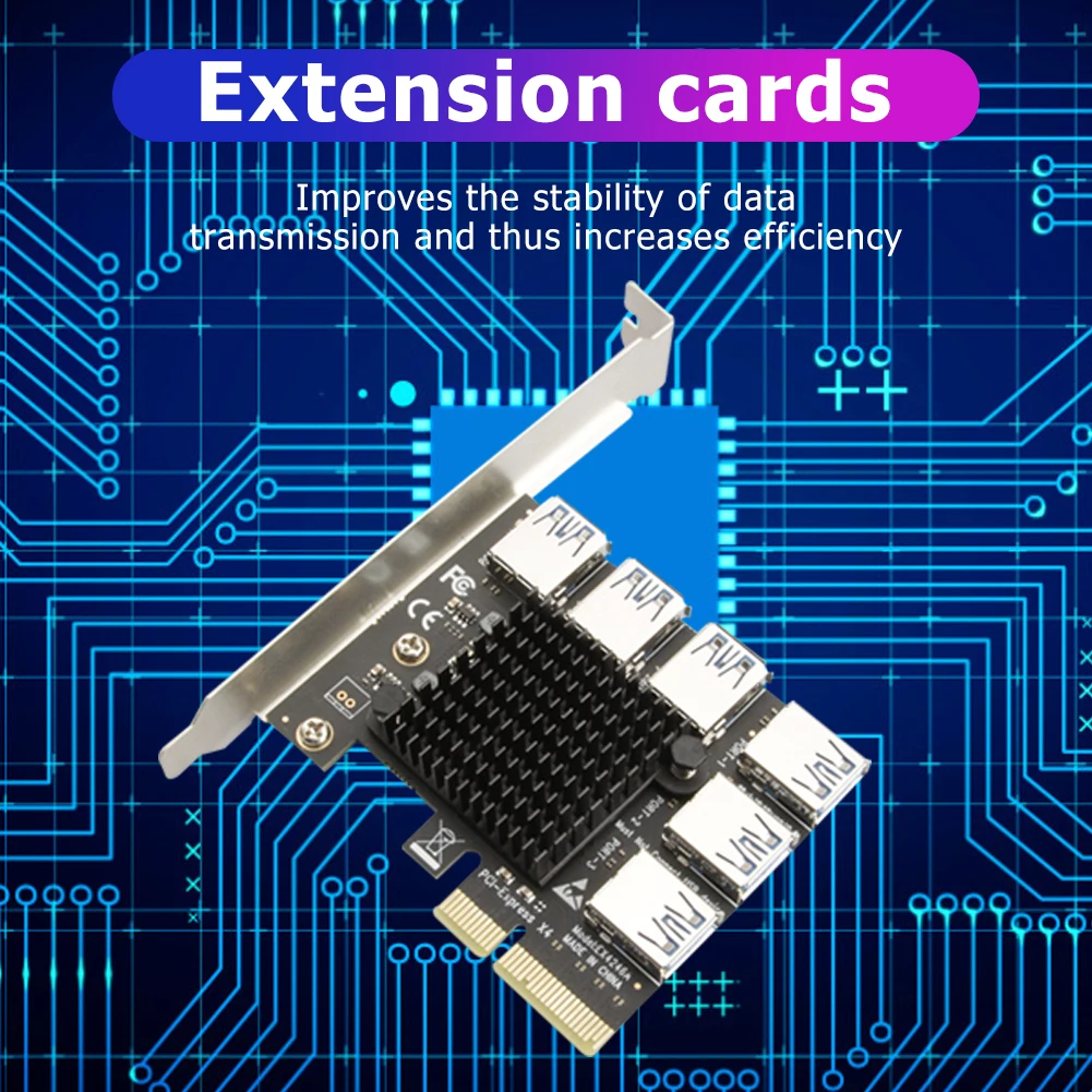 

PCI Express Multiplier PCIE 1 To 4/6 Port USB 3.0 Adapter For Bitcoin Mining Miner BTC Devices Desktop Computer Expansion Card