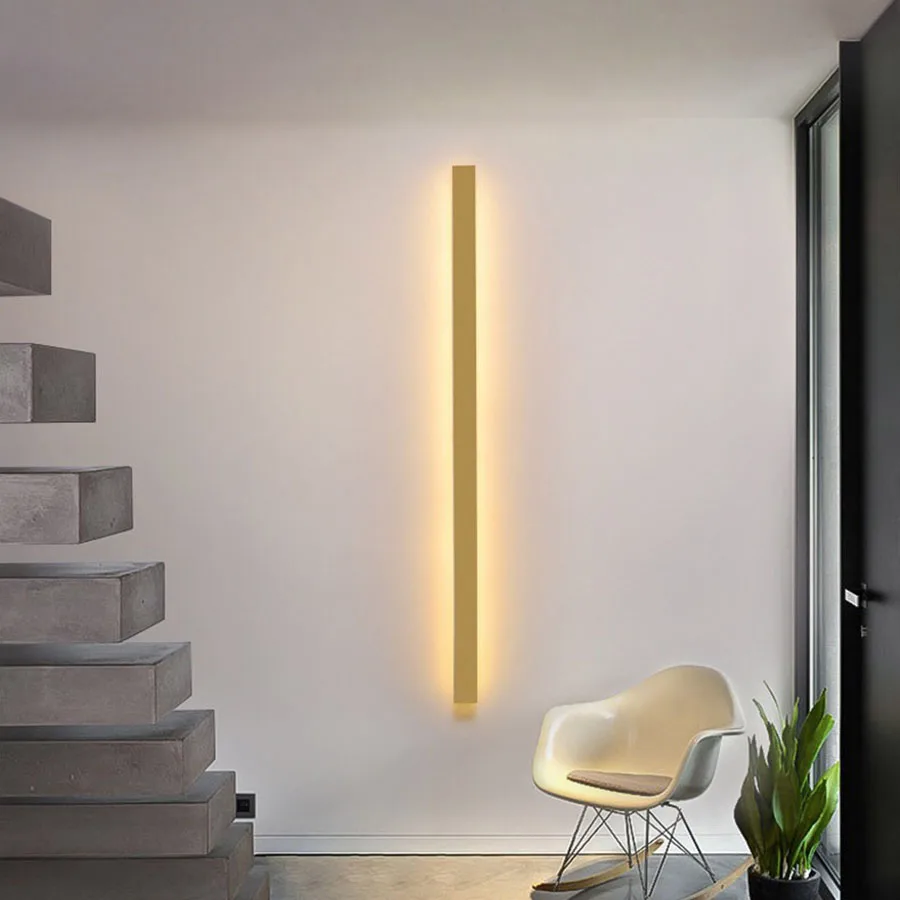 

Modern Minimalism LED Wall Lamp Nordic Simple Line Wall Lamp Wall Sconce Stair Bedroom Dining Living Room Decor Lighting Fixture