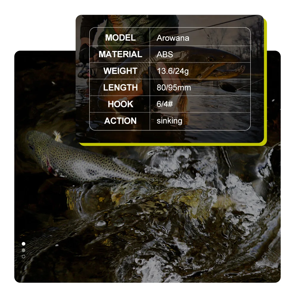 Тонущий рыболовный карандаш Evercatch arowana 13 6 г/80 мм 24 г/95 рыболовная снасть для