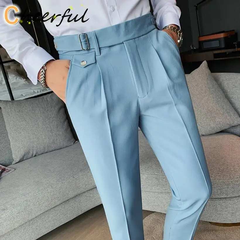 

Men's Suit Pants Formal Pants High Quality Solid Color Business Fashion Casual Slim Fit Ankle Trouser Men's Clothing Dress Pants