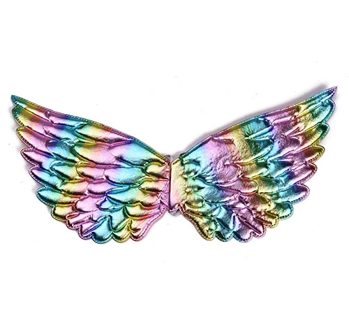 rainbow wing Платье принцессы с пайетками и единорогом для новорожденных девочек; Пышное Радужное платье-пачка с повязкой на голову; нарядная одежда для дня рождения - Цвет: rainbow wing