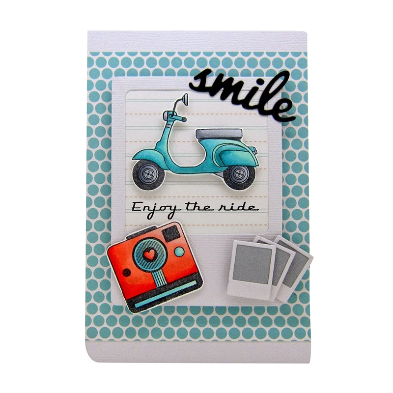 Smile Camera квадратная рамка металлические режущие штампы DIY альбом для скрапбукинга