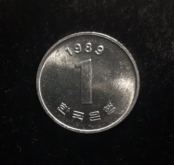 Южная Корея 1 побежденная версия монет Азия 100% реальные оригинальные монеты