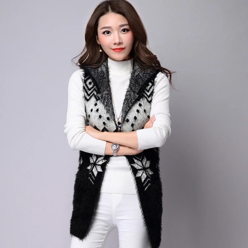 Новинка весна-осень 2020 женские свитера средней длины женский кардиган мохеровый