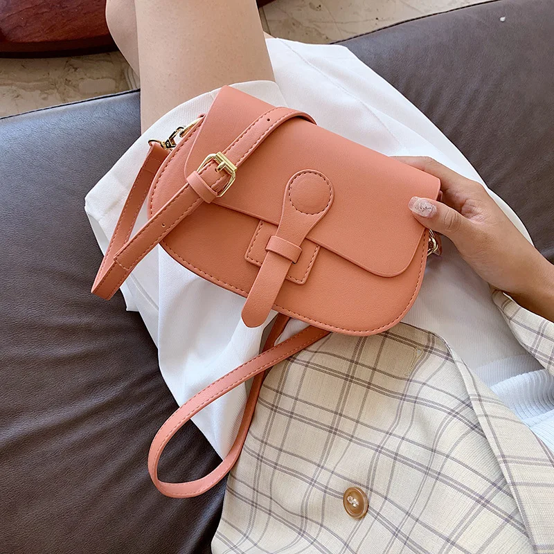 

2020 New Fashion Designer Saddle Bags For Women PU Leather Crossbody Bag Sac Femme Luxury Handbags Female Shoulder Bag Bolsos