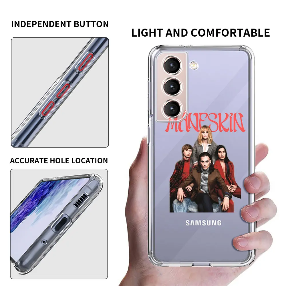 

Maneskin Damiano David Case For Samsung Galaxy S21 S20 FE S10 S9 Plus Transparent Soft Phone Note 20 Ultra 9 10 Lite Sac Coque