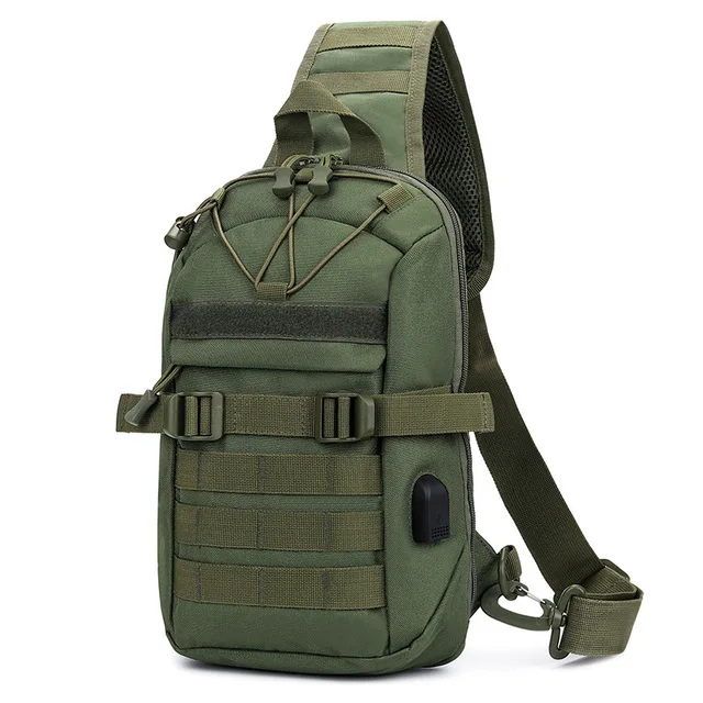 Army Green Тактический крепеж Сумка Рюкзак Molle EDC Военная Униформа Диапазон Сумка на одно плечо ремень небольшой рюкзак для спорта на открытом воздухе Rover нагрудная сумка - Цвет: Army Green