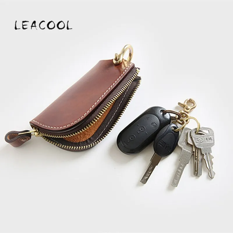 Автомобильный мужской держатель для ключей из 100% натуральной кожи женские