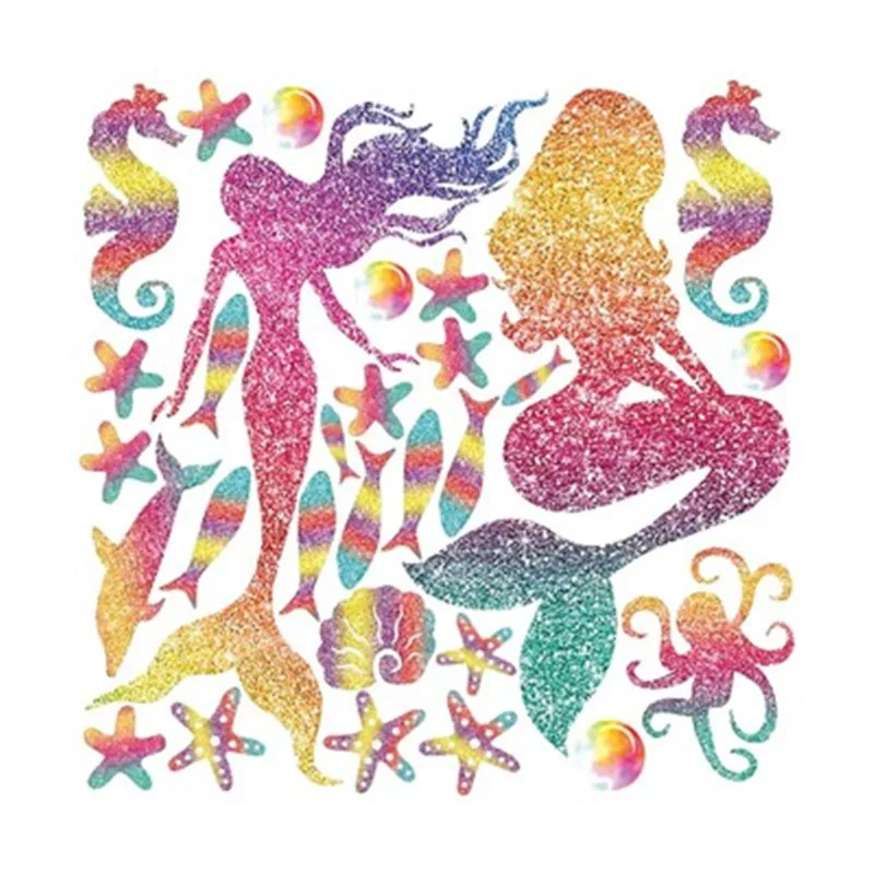 Наклейки на стену с изображением русалки для детской комнаты домашний декор