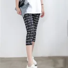 CHSDCSI сексуальные короткие штаны с принтом женские леггинсы для фитнеса 34 брюки для активного отдыха дышащие эластичные спортивные Леггинсы из полиэстера