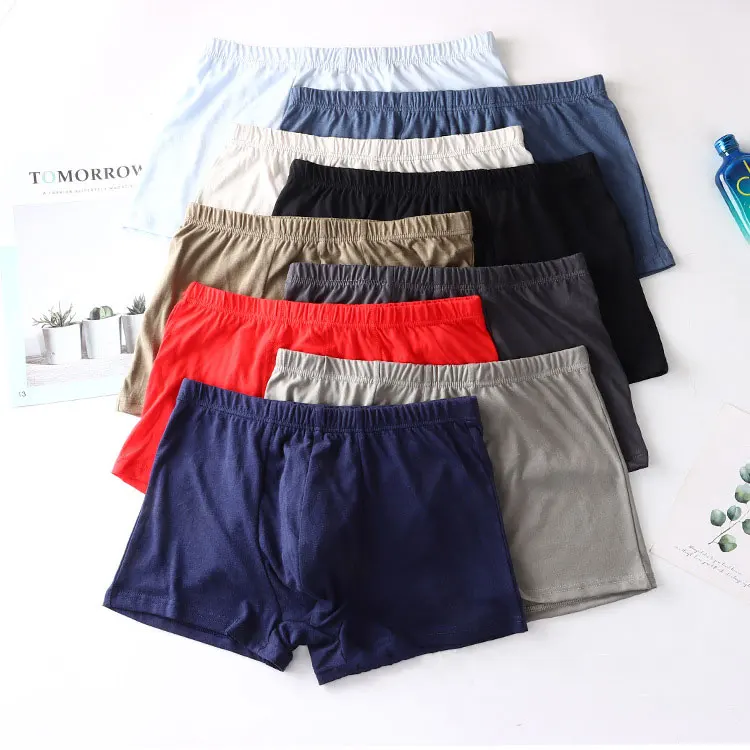 

4 pieces/lot Men's underwear, comfortable, breathable, solid color, men's underwear, cotton sexy shorts, men