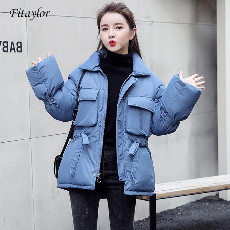 Fitaylor 2020 новые зимние куртки с хлопковой подкладкой женские свободные пальто