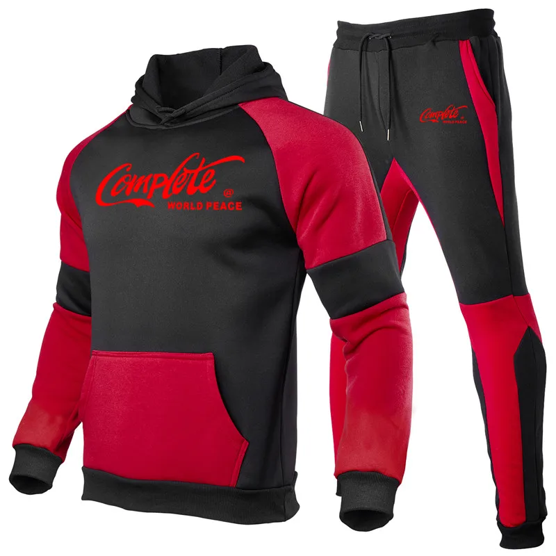 

2020 New Men's Sweater Hooded Suit Men Hoodies Print Sweatshirt+Sweatpant Male Pullover Sweatshirt Hoodie Sports Pants Tracksuit