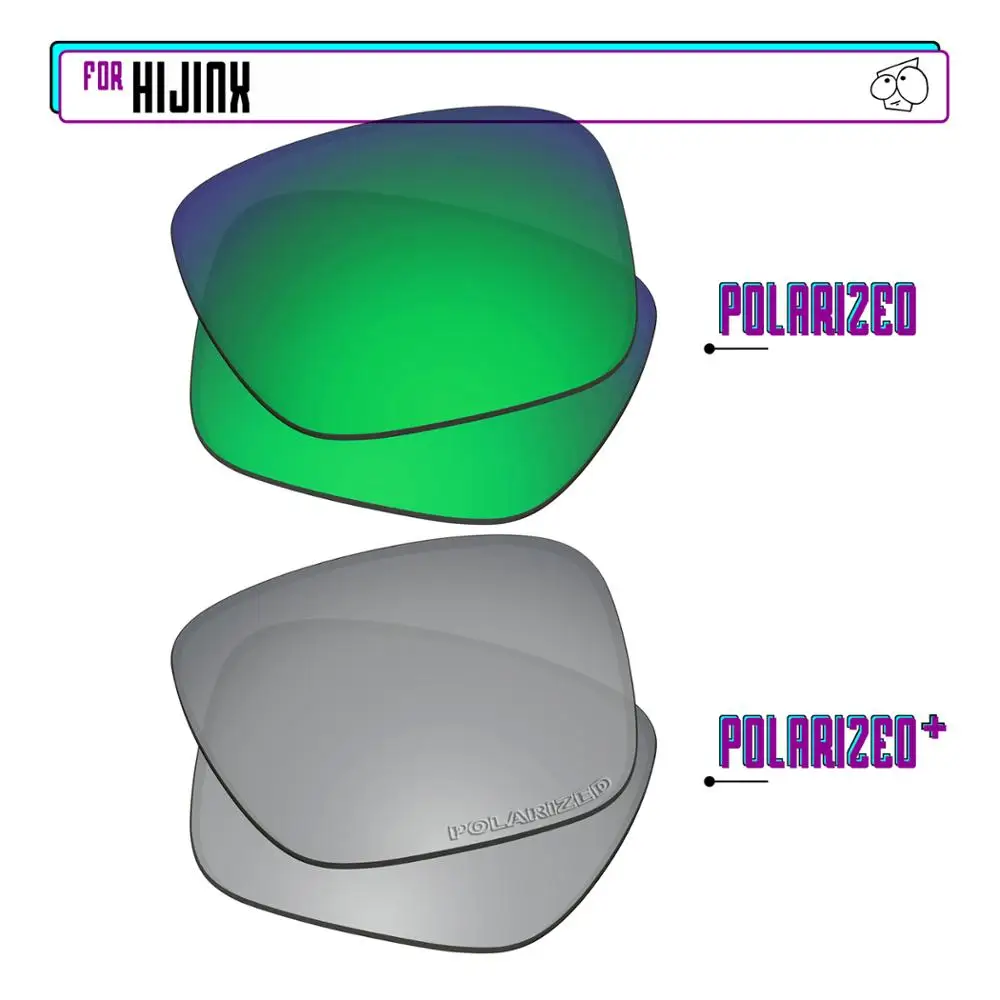 

Поляризованные Сменные линзы EZReplace для солнцезащитных очков Oakley Hijinx-SilverP Plus-Green P