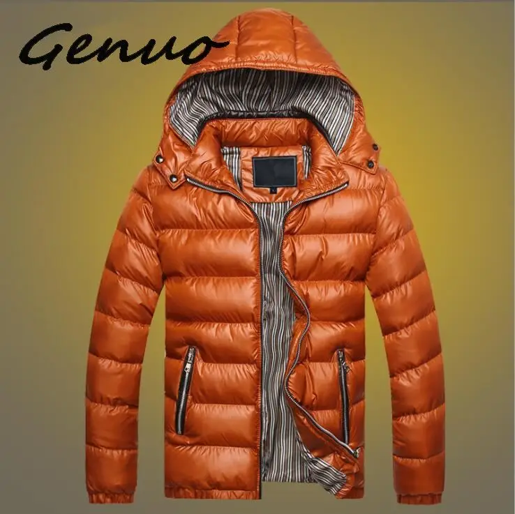 Genuo 2019 зимняя куртка Для мужчин пальто тонкий спортивный костюм верхняя одежда