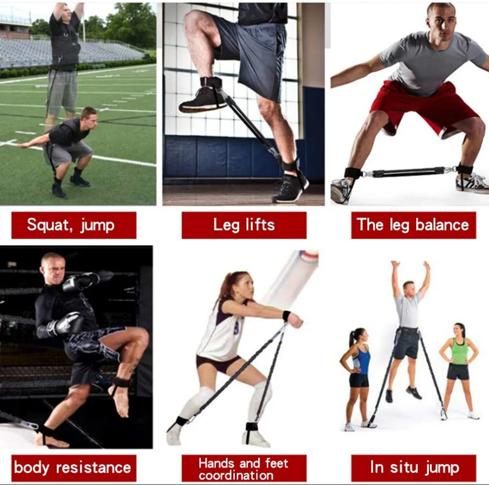 

Sports Fitness Resistance Band Sports Equipment Elastic Band Suit Sports Boxing Muay Thai Gym Bouncing Training Equipment