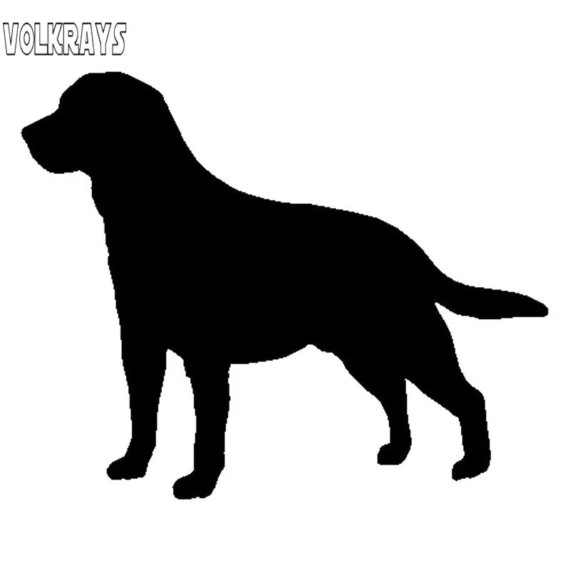 

Volkrays Fashion Car Sticker Labrador Retriever Dog Heart Silhouette Accessories Reflective Vinyl Decal Black/Silver,11cm*14cm