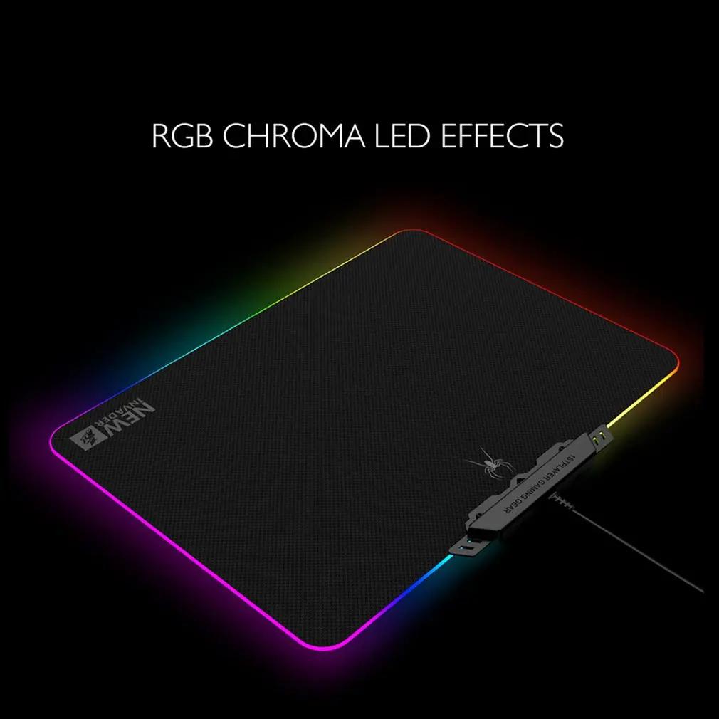 Противоскользящий ноутбук ПК коврик для мышки красочный RGB светодиодный Коврик