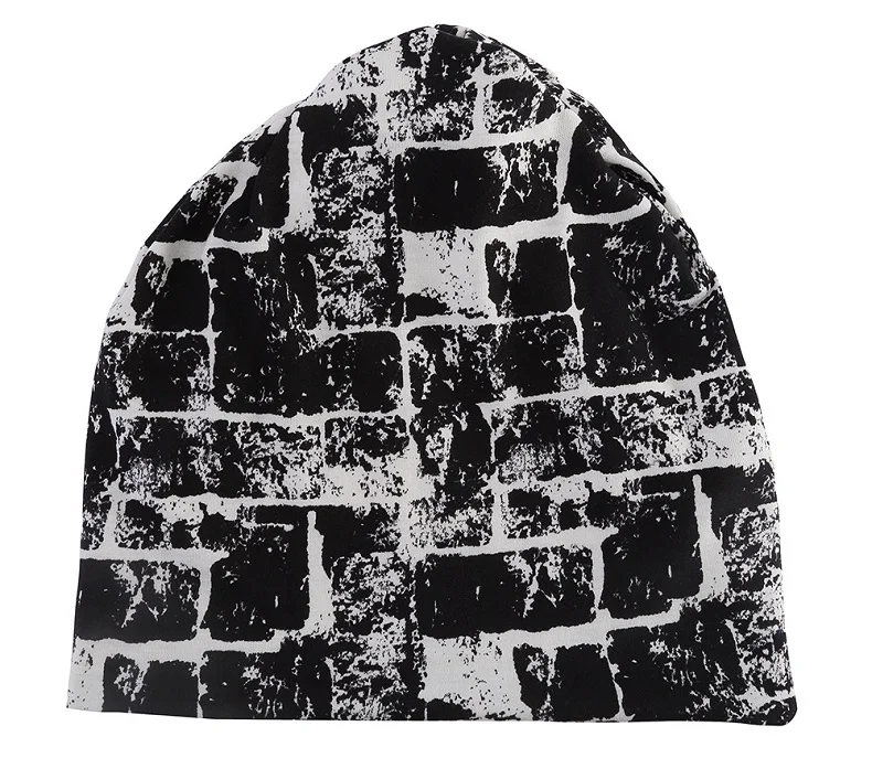 CAMOLAND Осенняя мужская повседневная шапка бини модная печатная Snap Slouch Skullies Bonnet легкая тонкая шапка для женщин