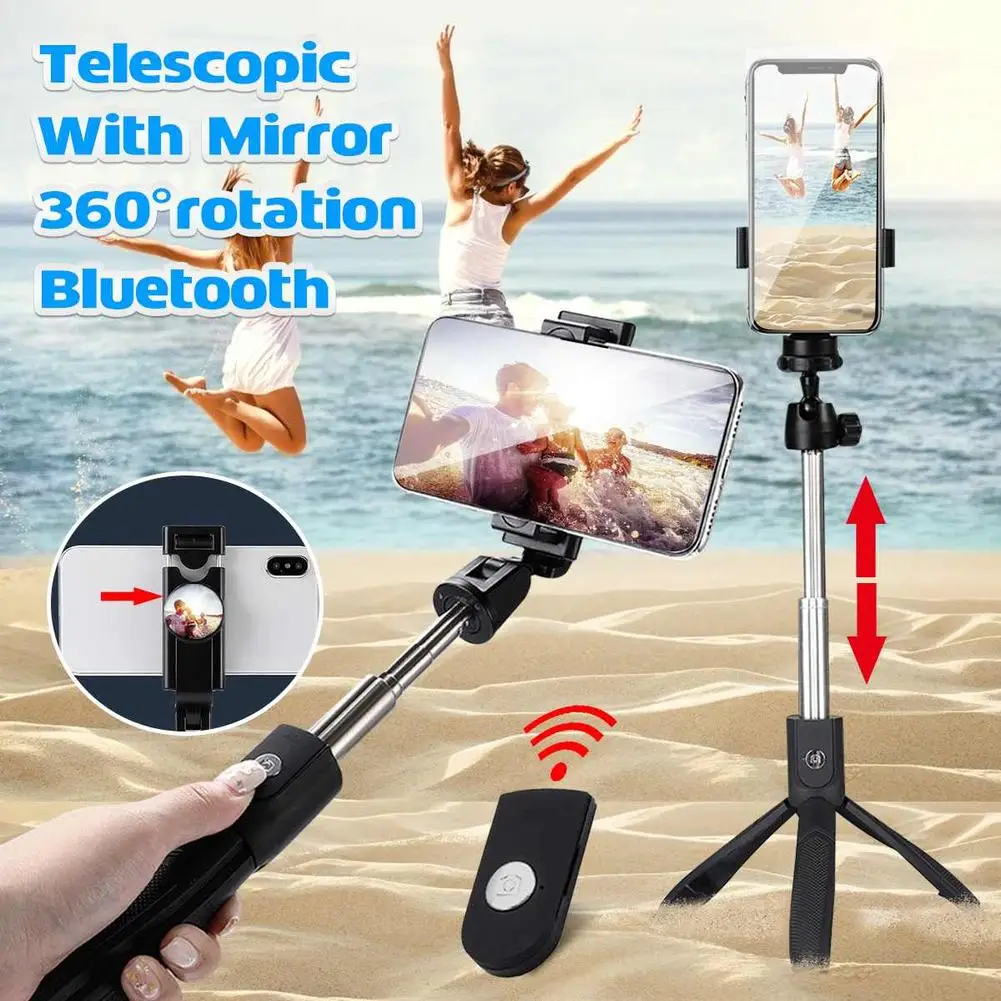 

Selfie Stick Tripod Monopod Bluetooth Wireless Remote Mini Selfie Stick Foldable Monopods Handheld for Iphone Xiaomi Smartphone