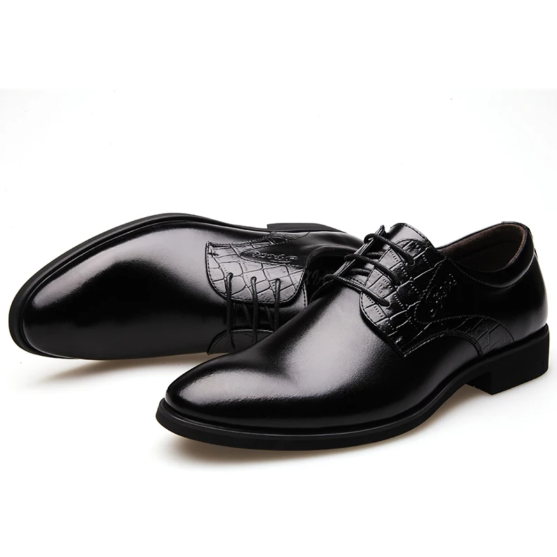 Мужские классические кожаные туфли Классическая деловая повседневная обувь для