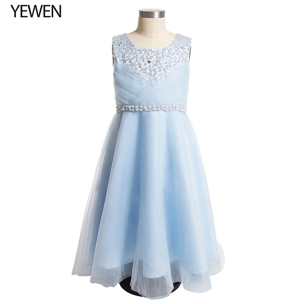 Детские Платья с цветочным узором для девочек 2020 ТРАПЕЦИЕВИДНОЕ ПЛАТЬЕ