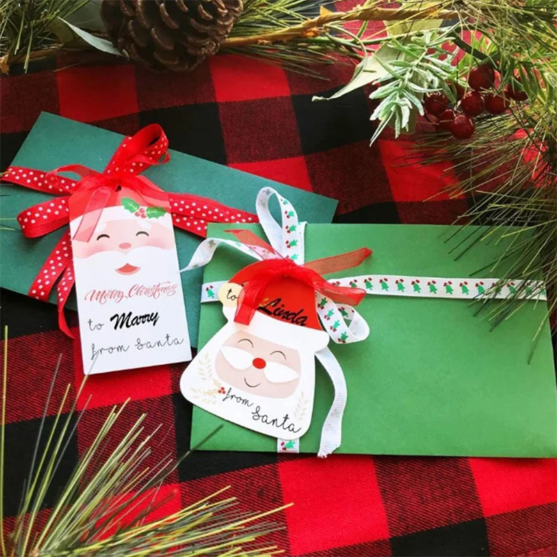 

100 шт., Новогодние декоративные Ярлыки-закладки