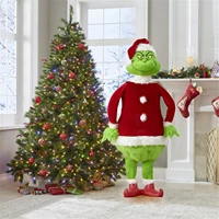grinch christmas ornament realistic animated grinch the lifelike christmas holiday gift home room decoration kids gift doll