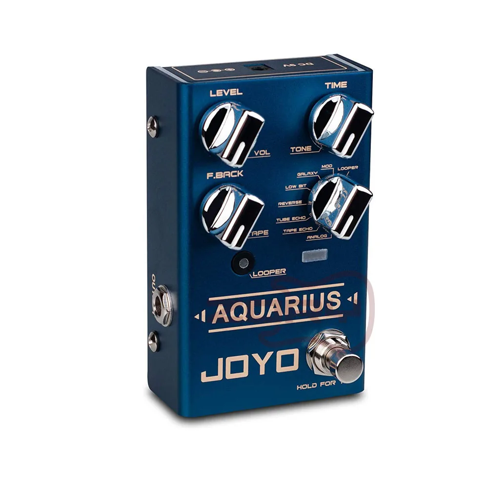 JOYO R 07 AQUARIUS Delay + LOOPER Multi Guitar Effect Pedal Multieffects с 8 цифровыми эффектами задержки|Детали и