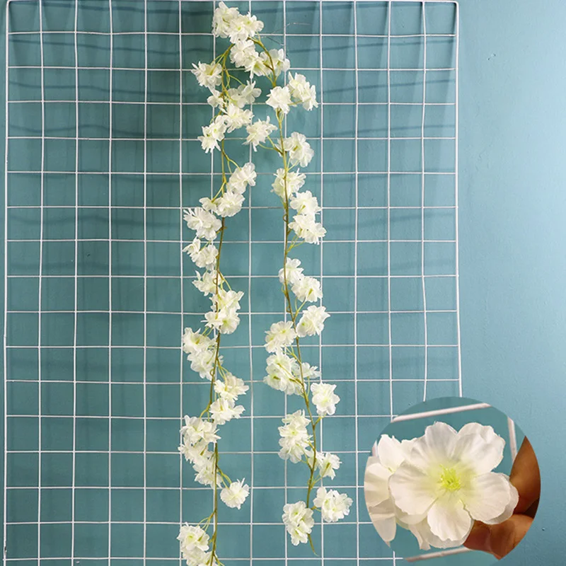 180 см Сакура вишня украшение для свадебной арки из ротанга лоза Искусственные